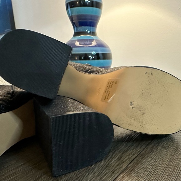 Lemonade Platform Black Matte Sparkly Boots - Size 10 - Picture 8 of 16